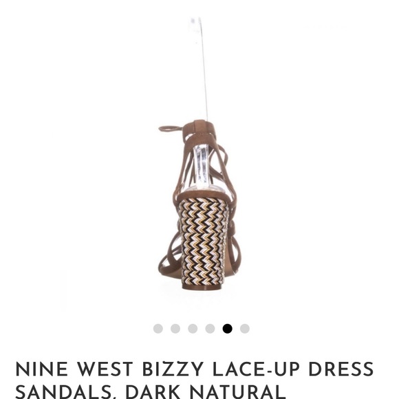 Nine West suede lace up block heel - Picture 3 of 8